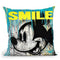 Smiling Mickey Art Throw Pillow by Stevie Chow