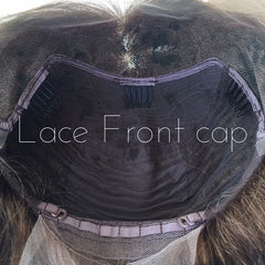 Image showing lace front of silk cap.
