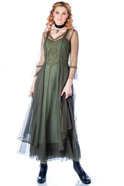 Vivian Nataya Dress in olive