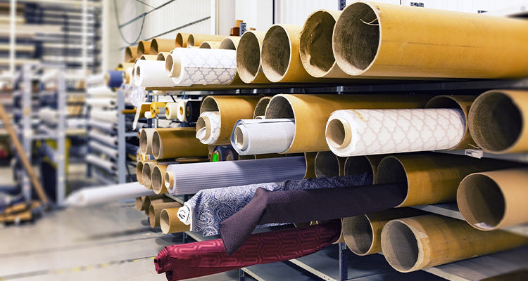 rolls of fabric