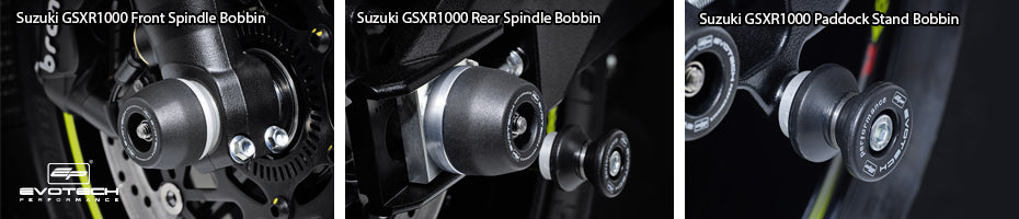 Suzuki GSX-R1000 2017 Spindle Bobbins Sliders Crash Protection Motorcycle Accessories 