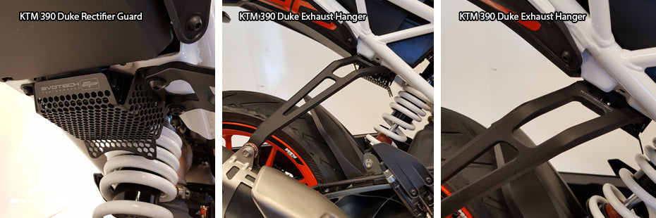 Evotech KTM 390 Duke 2017 Motorcycle Accessories Rectifier Guard Exhaust Hanger