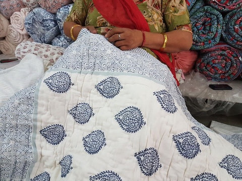 Malabar Baby: Sewing a block-printed quilt