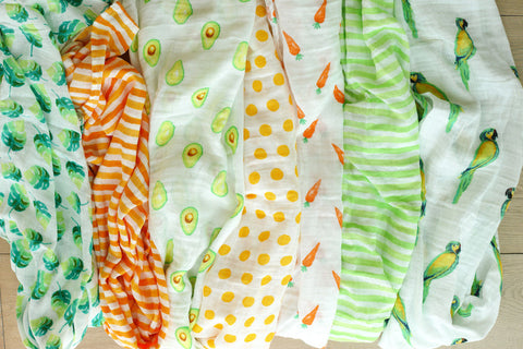 Malabar Baby: Our collection of brightly-coloured and beautifully-patterned swaddles
