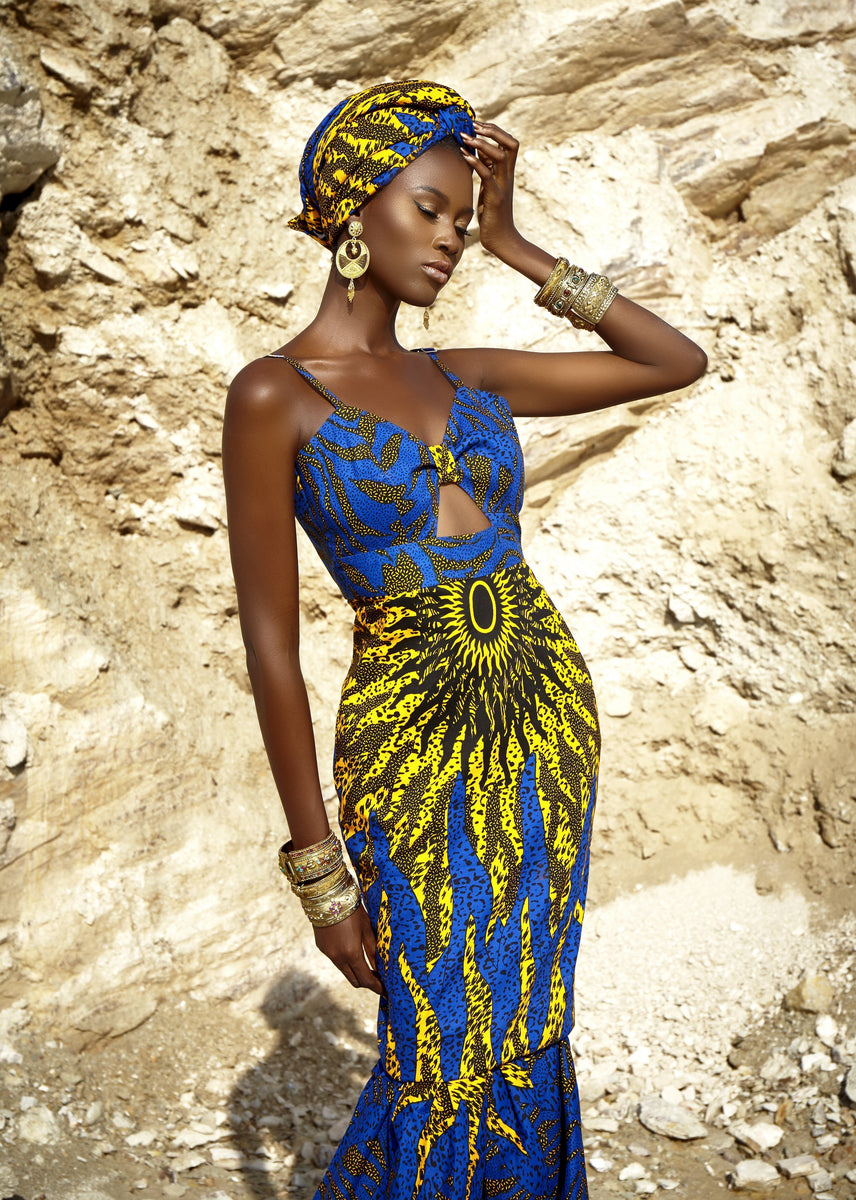 african dresses with matching head wraps