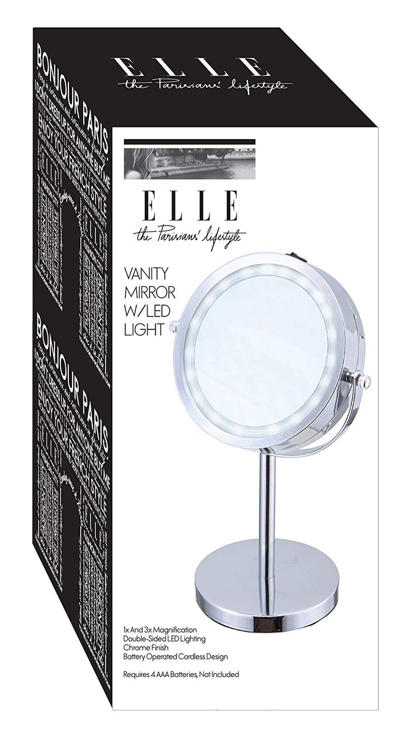 Elle Vanity Light Up Mirror With Led Light And 3x Magnification For Applying Makeup Cosmetics And Skincare Cocoonpower Australia