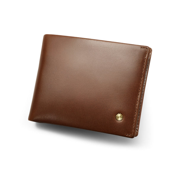 Waxed Brown Leather Slim Wallet / W2V2