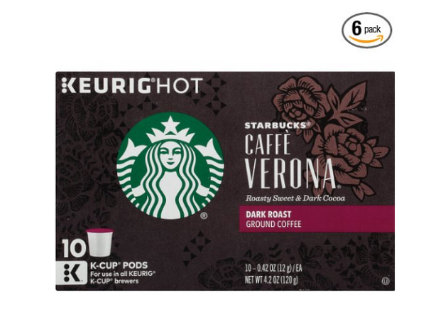 60 Starbucks Caffè Verona, K-Cups.