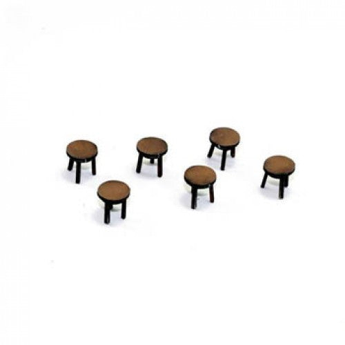 Four legged stool in light wood 28S-FAB-014L 4GROUND 28mm