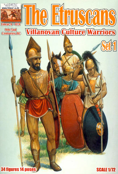 LA022 Etruscan Cavalry' Villanovan Culture Warriors' 9th-5nd Ce 1:72 Linear-A 