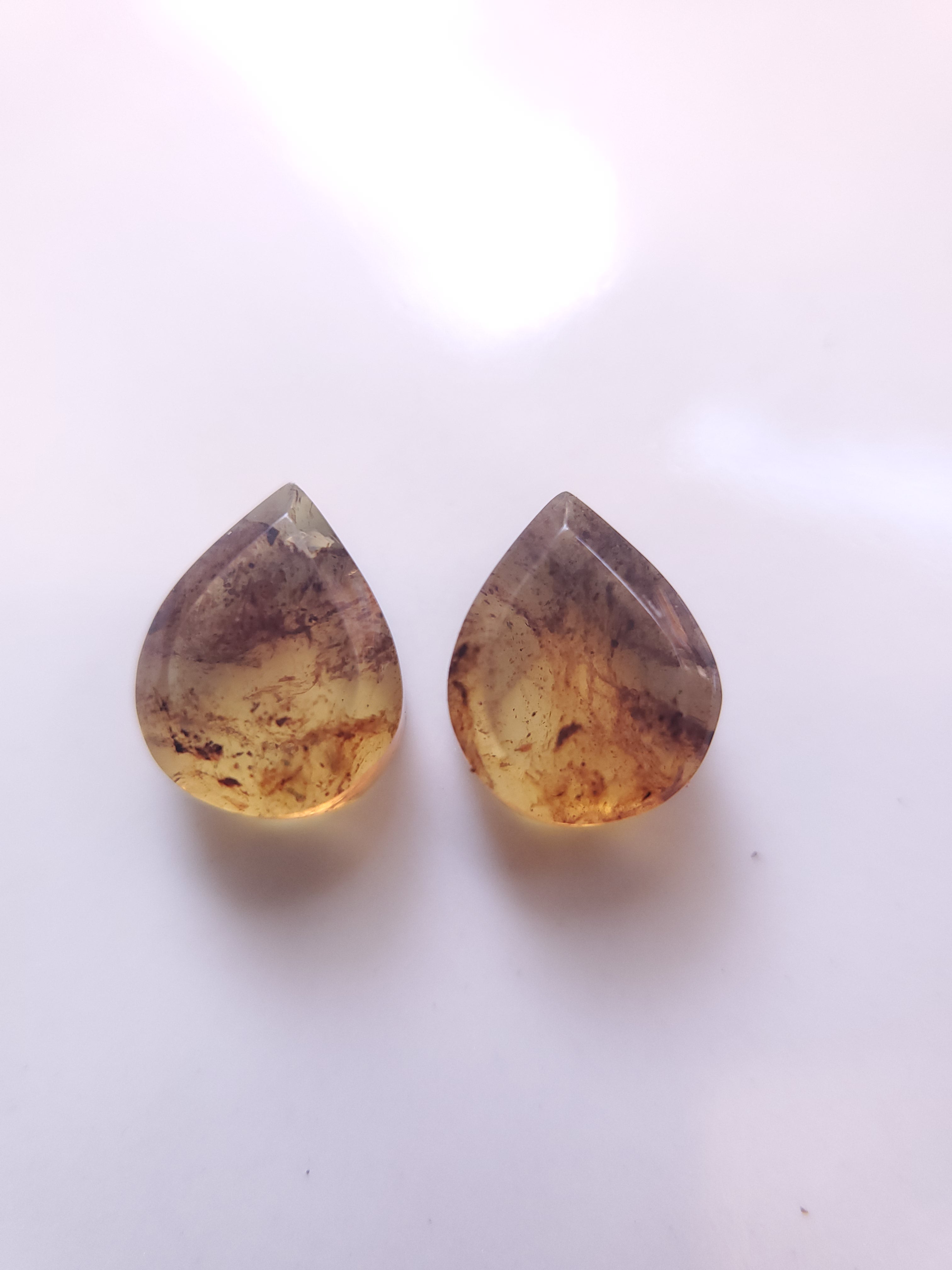 Amber for earring set of 2