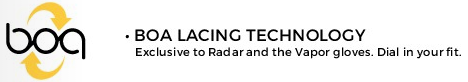 Radar Ski Gloves Boa Lacing Technology