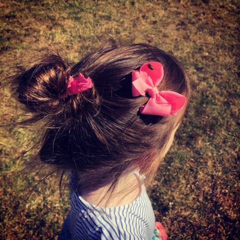 Pink Bow Hair Clip