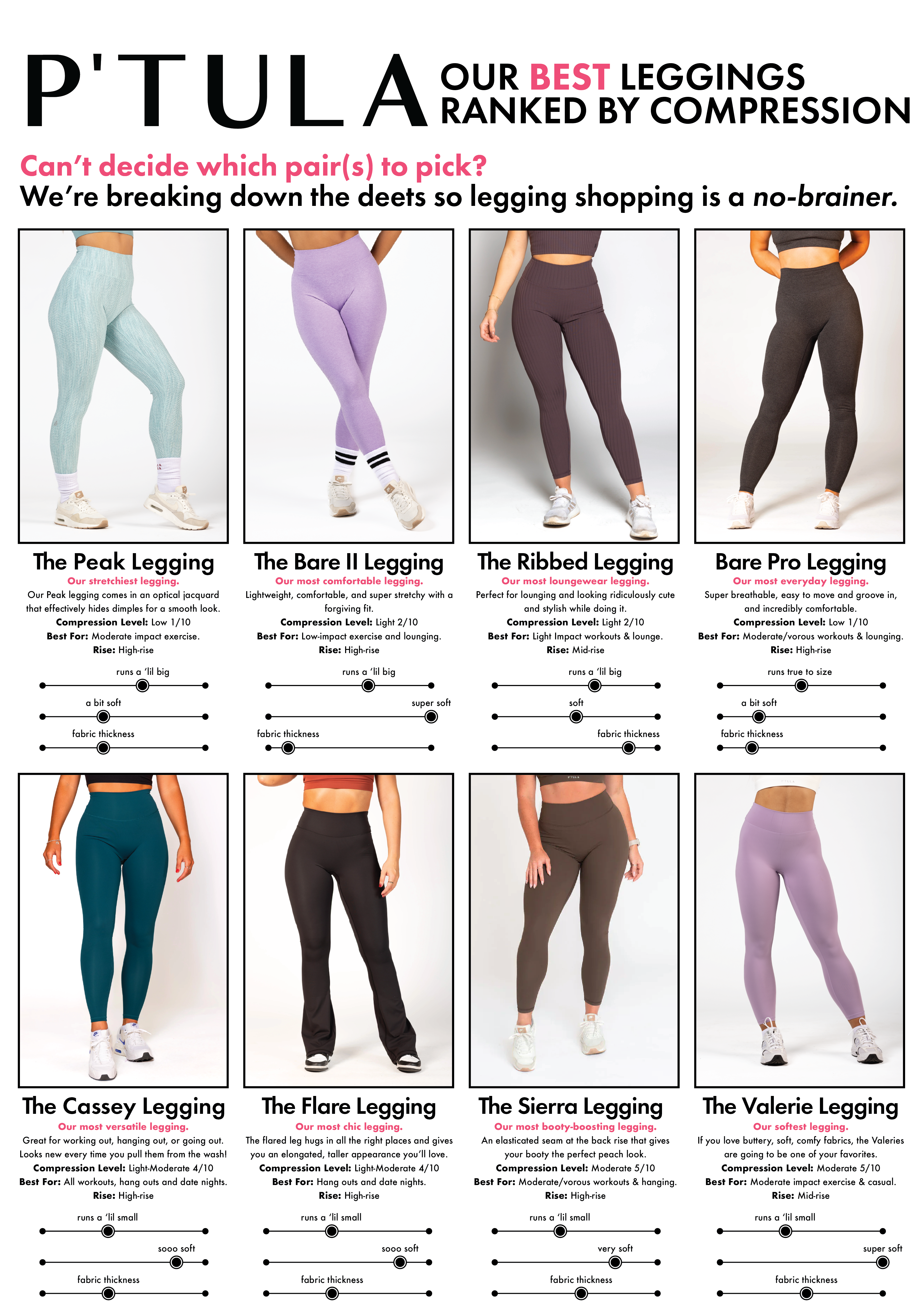 P'tula, Pants & Jumpsuits, Ptula Active Leggings Lavender Desaree Size  Medium