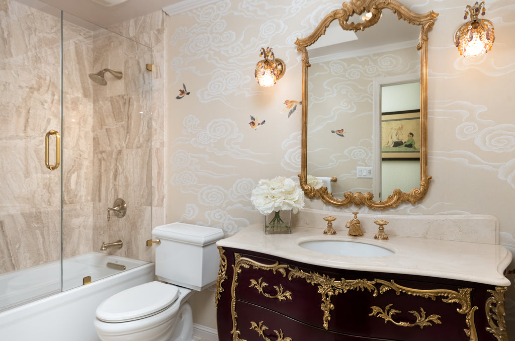 Gold Opulence Bathroom, Walnut Creek Jackie Lopey Design