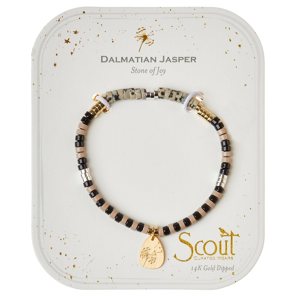 Scout Stone Intention Charm Bracelet - Dalmatian Jasper/Gold