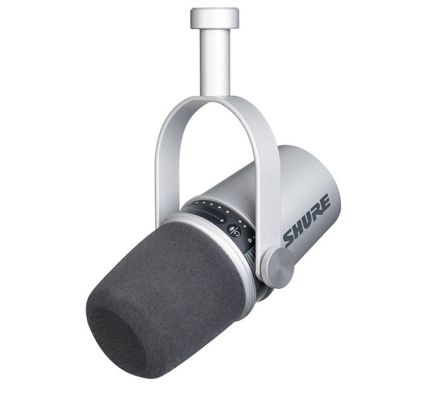 Shure MV7 XLR/USB Dynamic Recording/Podcasting Microphone in Silver - MV7S