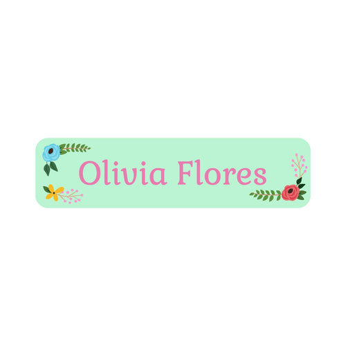 Floral Name Labels