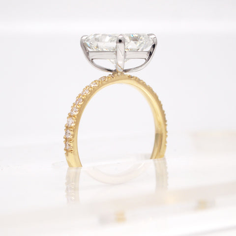custom radiant diamond engagement ring