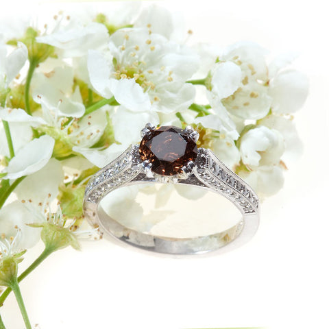 red diamond engagement ring
