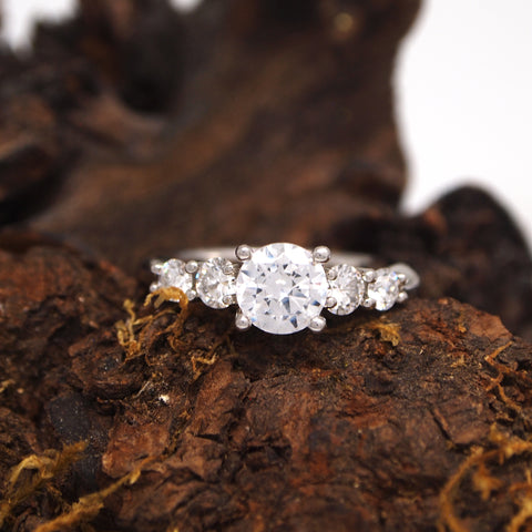 5-stone diamond engagement ring