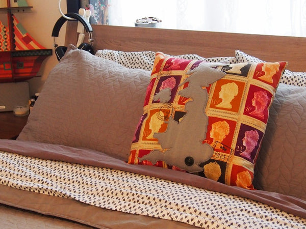United Kingdom handmade pillow from Mod's Best Friend