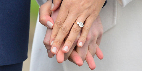 Meghan Markle engagement ring. Image source: Elle UK