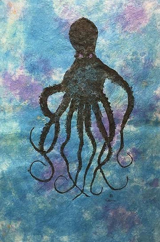 Original octopus gyotaku by Corinne Danzl