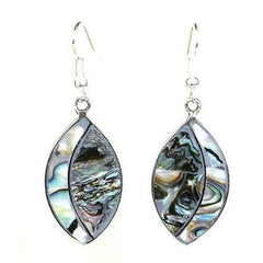 alpaca silver and abalone earrings