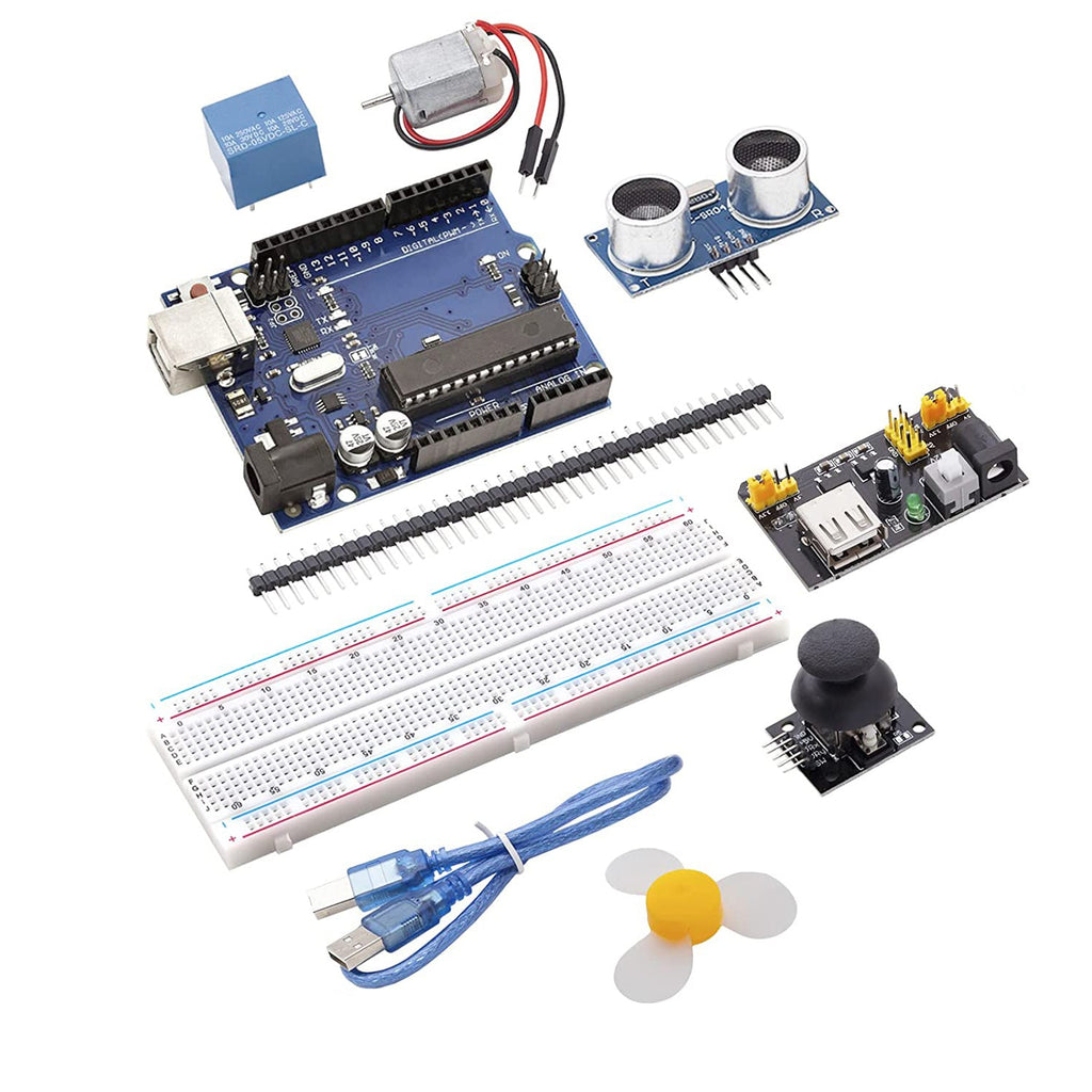 Starterkit weerstanden, voedingsmodule en mehrarting sensor kit met LED's elektronica -accessoires compatibel met Arduino – AZ-Delivery