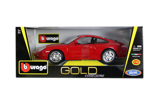 Bburago 1 18 Gold Edition Red Porsche 911 Carrera 4 Diecast Model Car