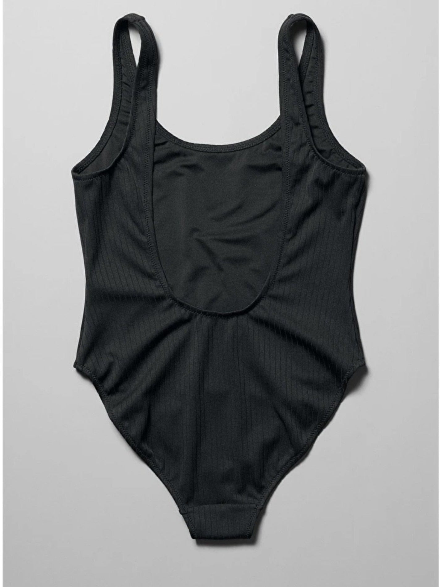 Wide Ribbed V-neck Swimsuit