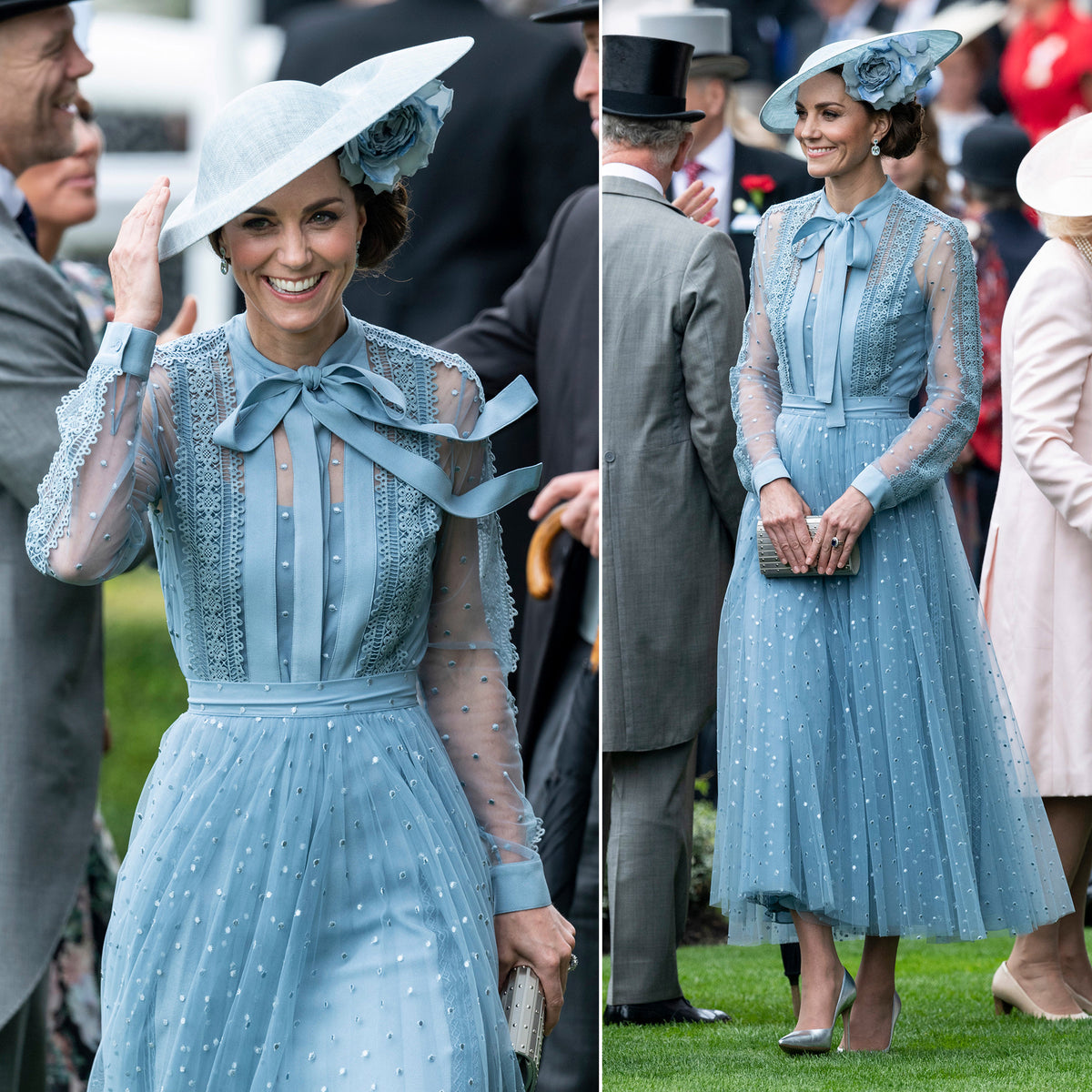 Kate Middleton Wears A Sheer Blue Elie Saab Dress To The 2019 Royal As Onlinemarkat