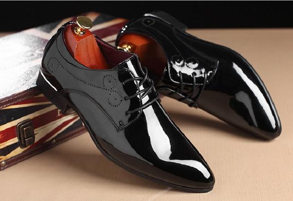 mens patent leather dress shoes