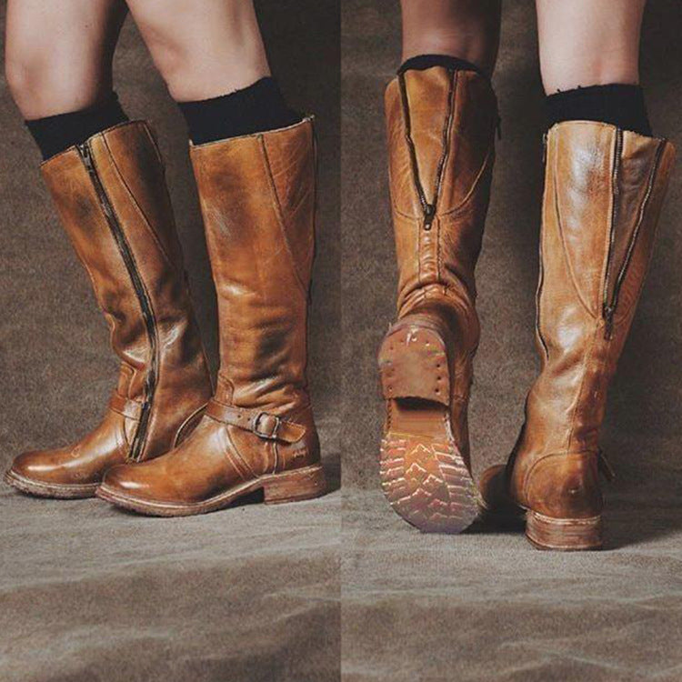 side zipper cowboy boots