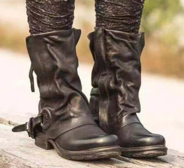 vintage buckle boots