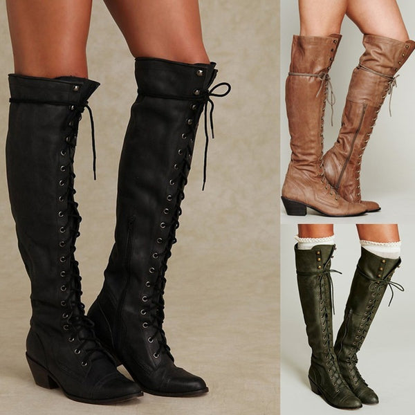 ladies winter long boots