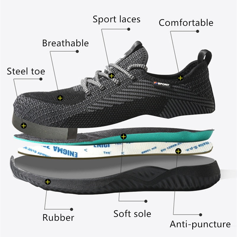 breathable composite toe shoes