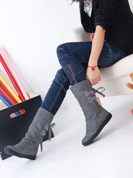 flat casual boots
