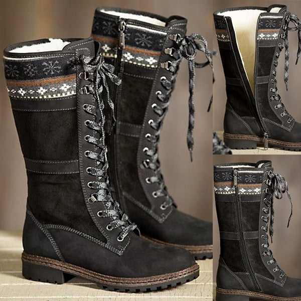long lace up boots