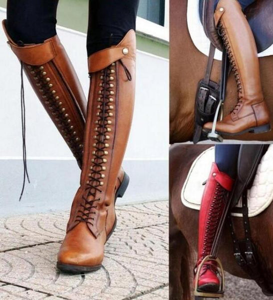 leather riding boots for women