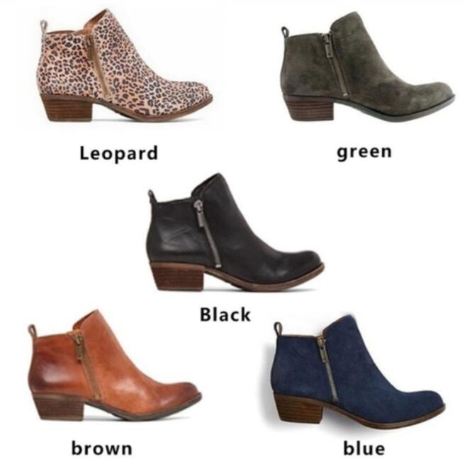 chunky low heel boots