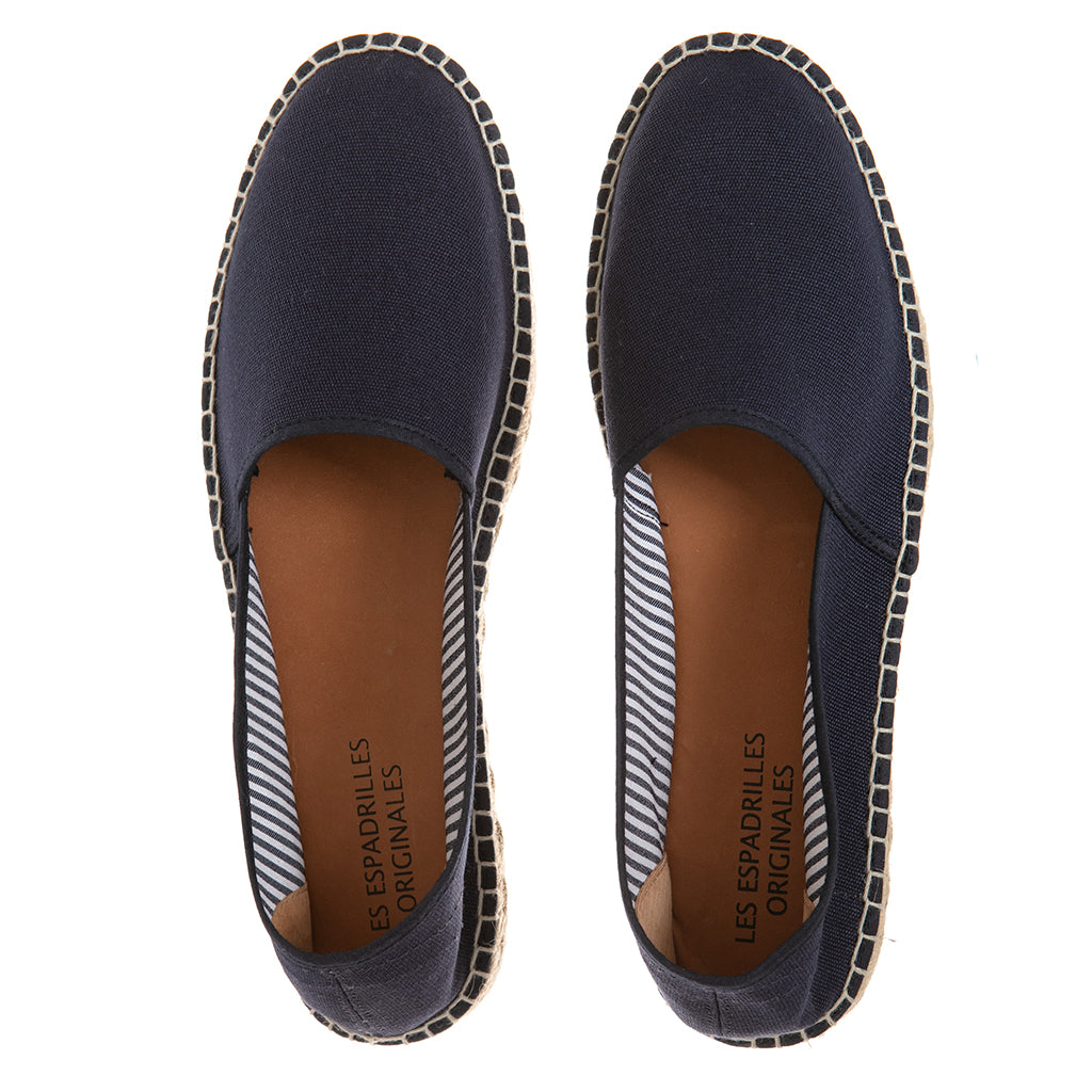 Navy blue cotton espadrilles – Les 