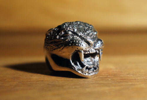 Hex Cavelli Big Cat Ring - Silver