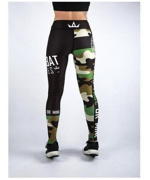 Combat Dollies Fitness Leggings Green Camo-Combat Dollies-Gym Wear