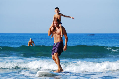 dad surfing