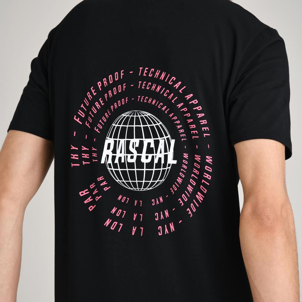 Mens Matrix Graphic Tee  | Black Pink