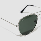 spawellnessmagazine Italic Logo Aviator Sunglasses | Silver / G15