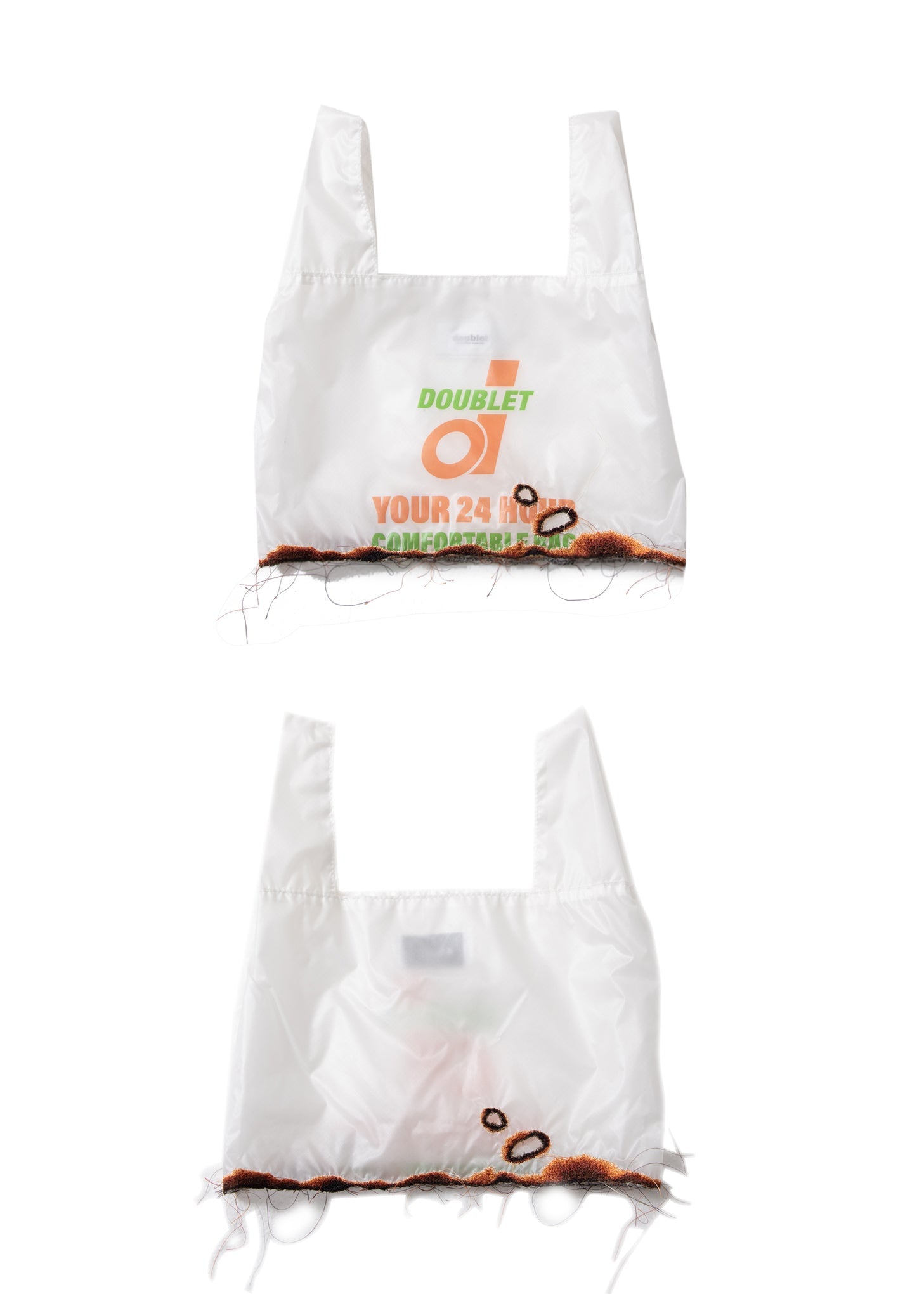 White BURNING EMBROIDERY SUPERMARKET BAG – 017 Shop