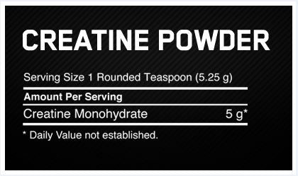 Optimum Nutrition Creatine Powder Facts